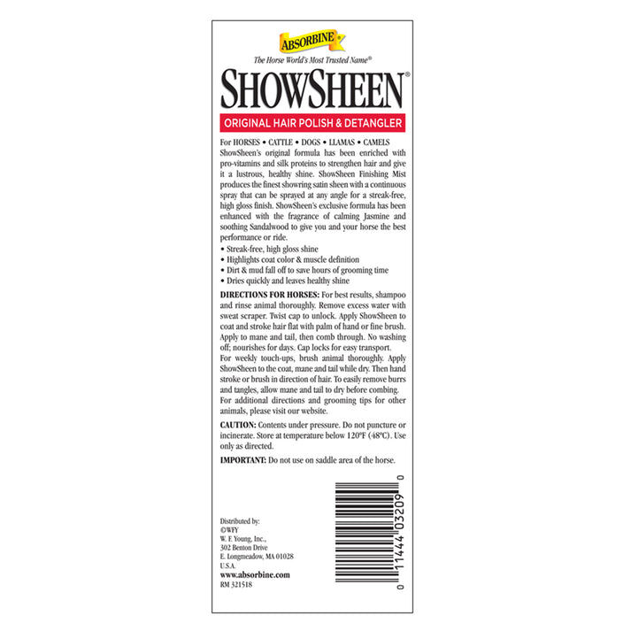 Absorbine ShowSheen Finishing Mist, 15-Oz
