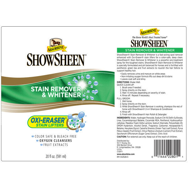 Absorbine ShowSheen Stain Remover & Whitener, 20-Oz