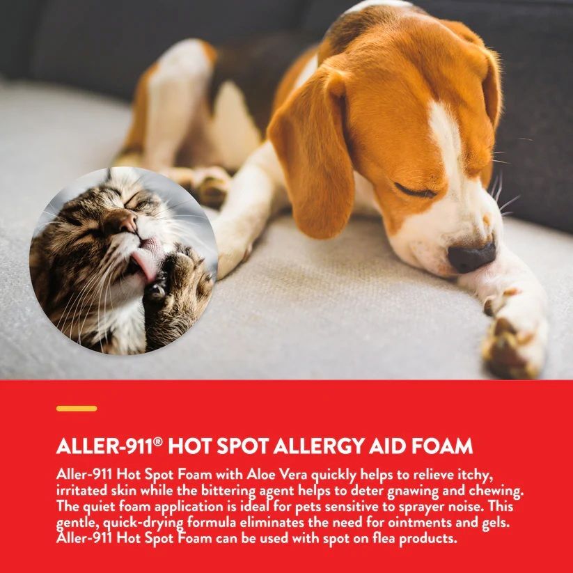 NaturVet Aller-911 Hot Spot Foam, 8-Oz
