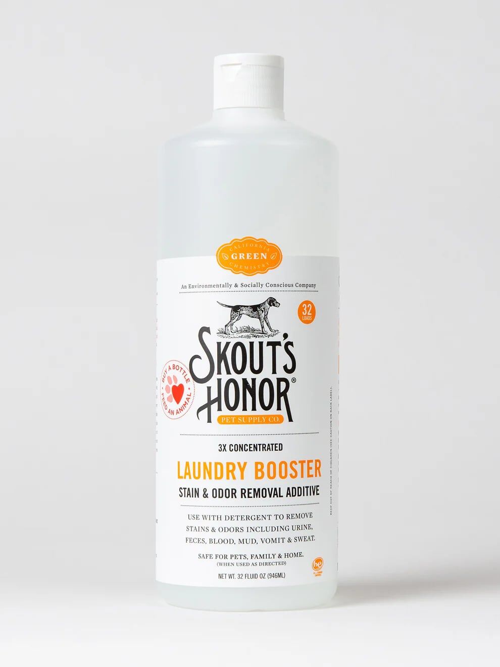 Skout's Honor Laundry Booster Stain & Odor Removal Additive, 32-Oz