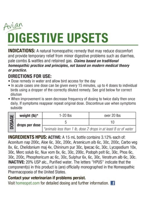 HomeoVet Avian Digestive Upsets