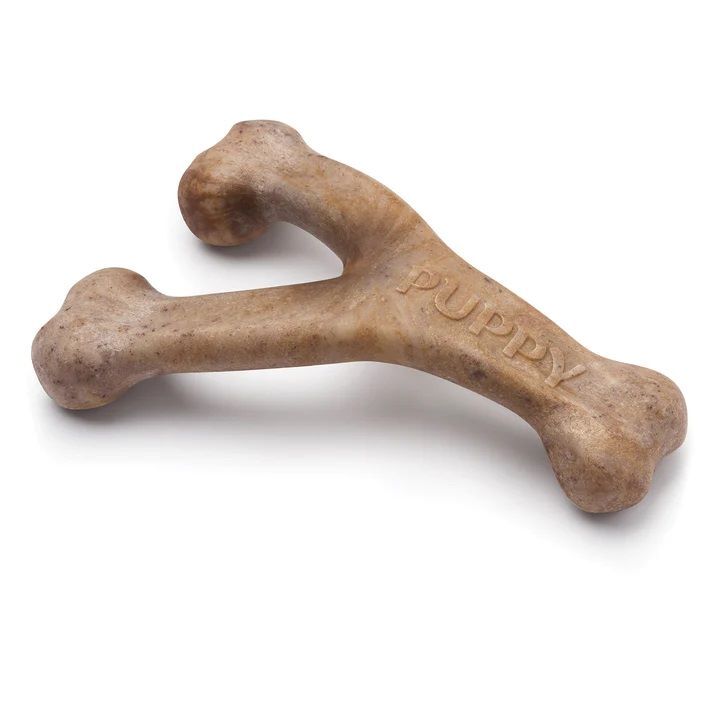 Benebone Medium Bacon Puppy Wishbone Chew Toy
