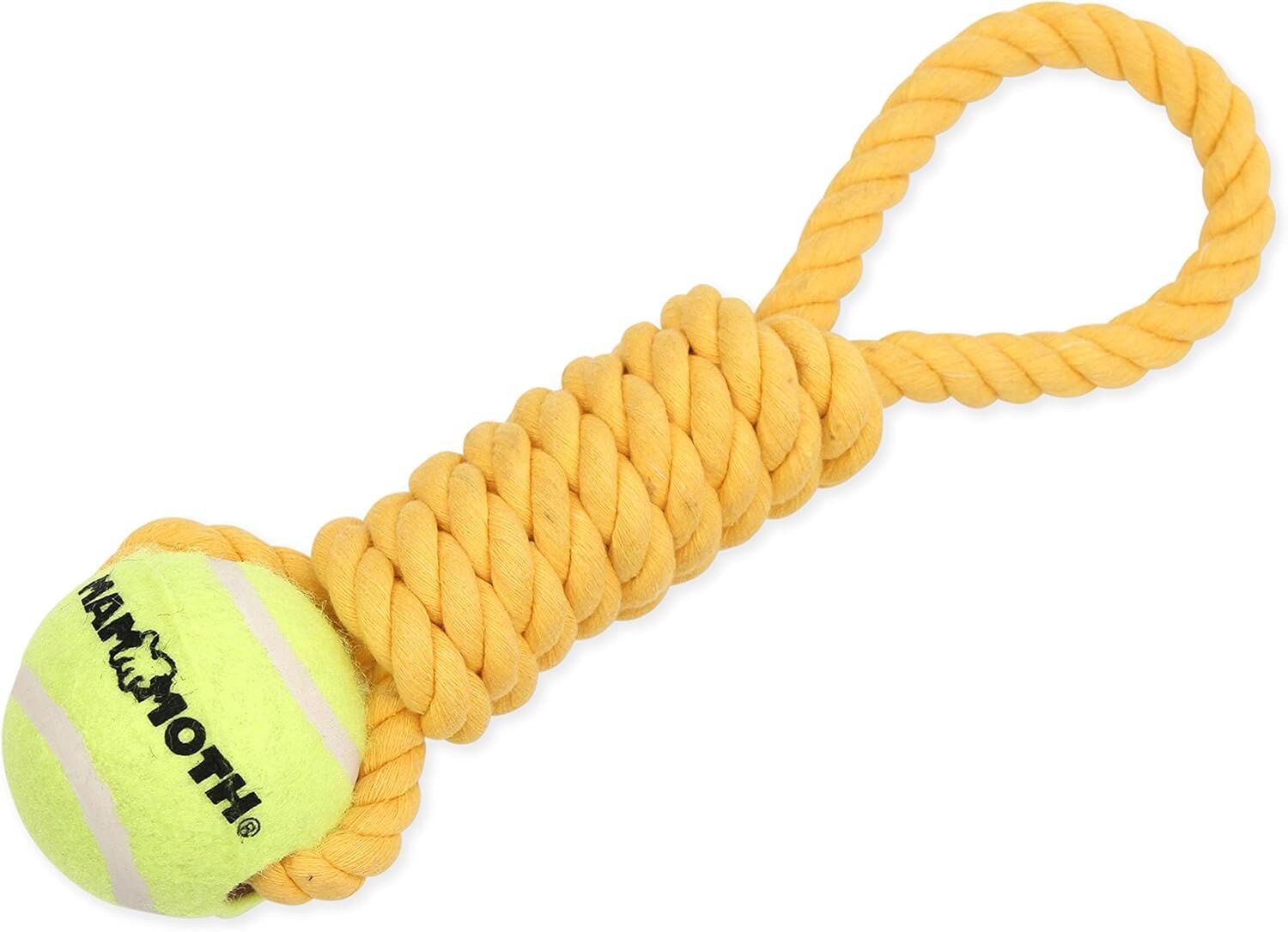 Mammoth Medium 12-In Twister Pull Tug w/Tennis Ball Dog Toy