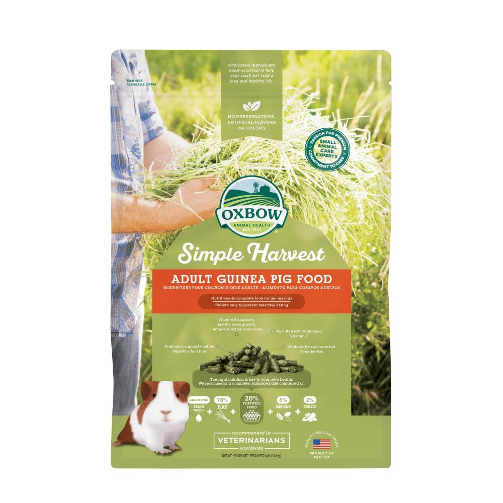 Oxbow Simple Harvest Adult Guinea Pig Food, 4-Lb
