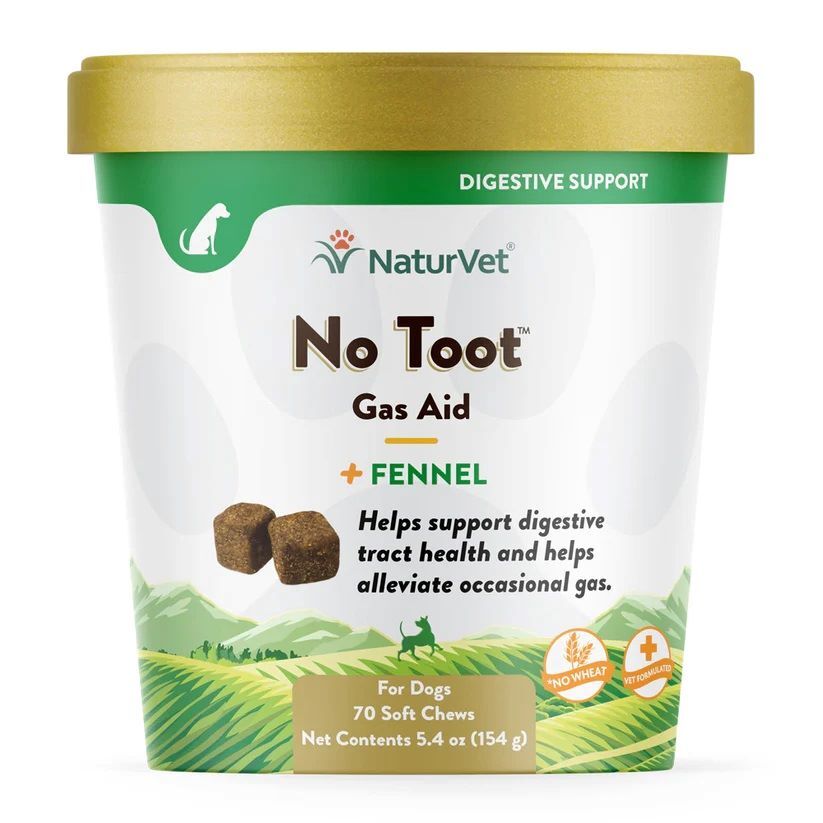 NaturVet No Toot Gas Aid Soft Chews, 70-Ct