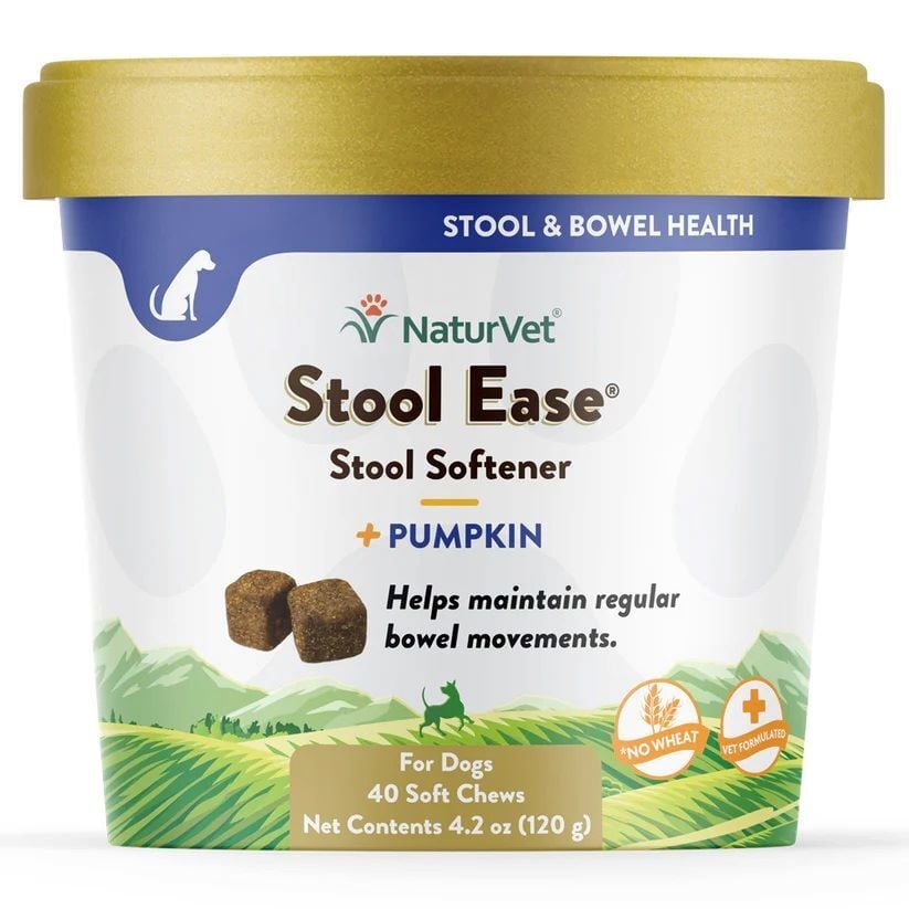 NaturVet Stool Ease Soft Chews, 40-Ct