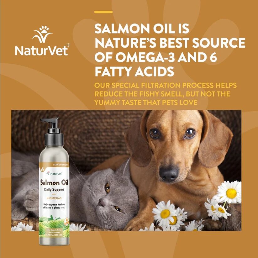 NaturVet Salmon Oil For Dogs & Cats, 8.75-Oz