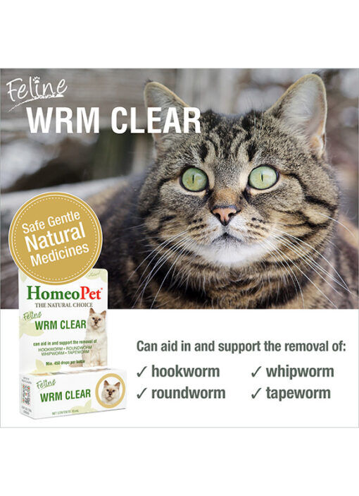 HomeoPet Feline WRM Clear, 15-mL