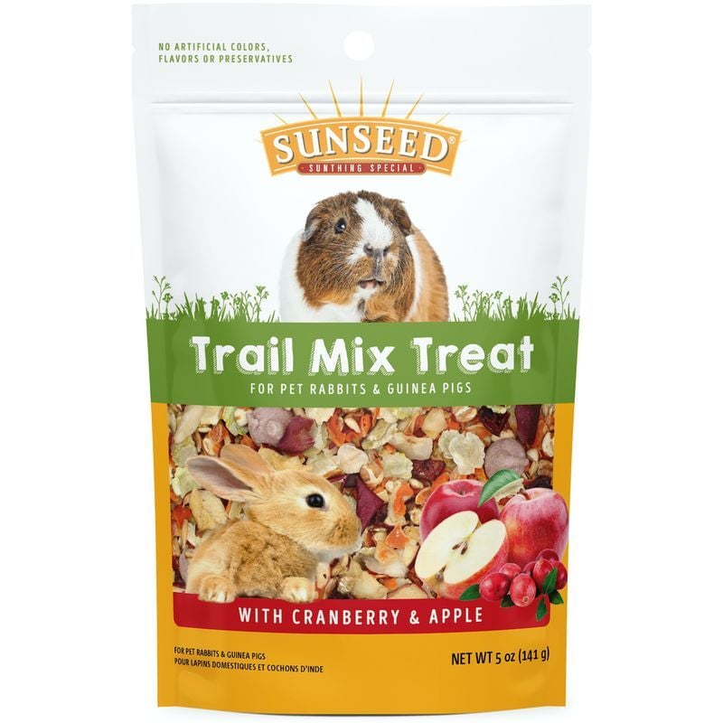 Sunseed Trail Mix Treat with Cranberry & Apple For Rabbits & Guinea Pigs, 5-Oz