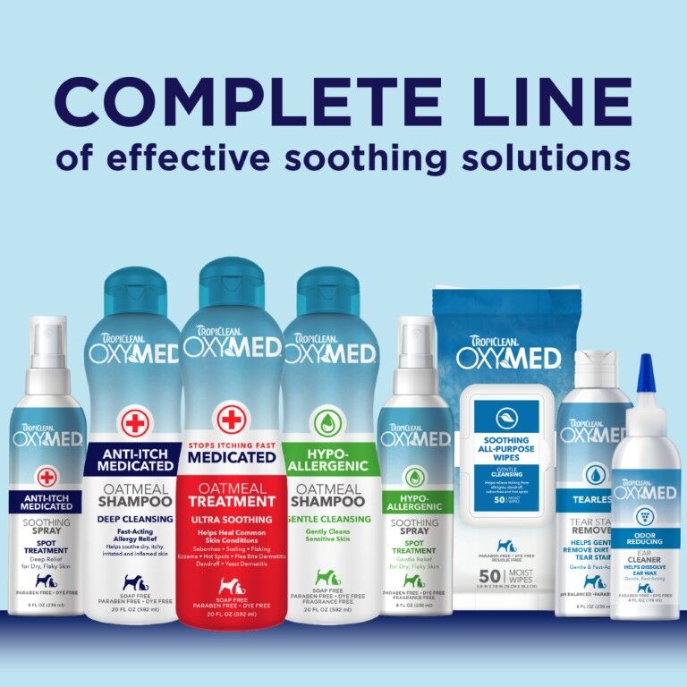 TropiClean OxyMed Hypoallergenic Shampoo for Pets, 20-Oz