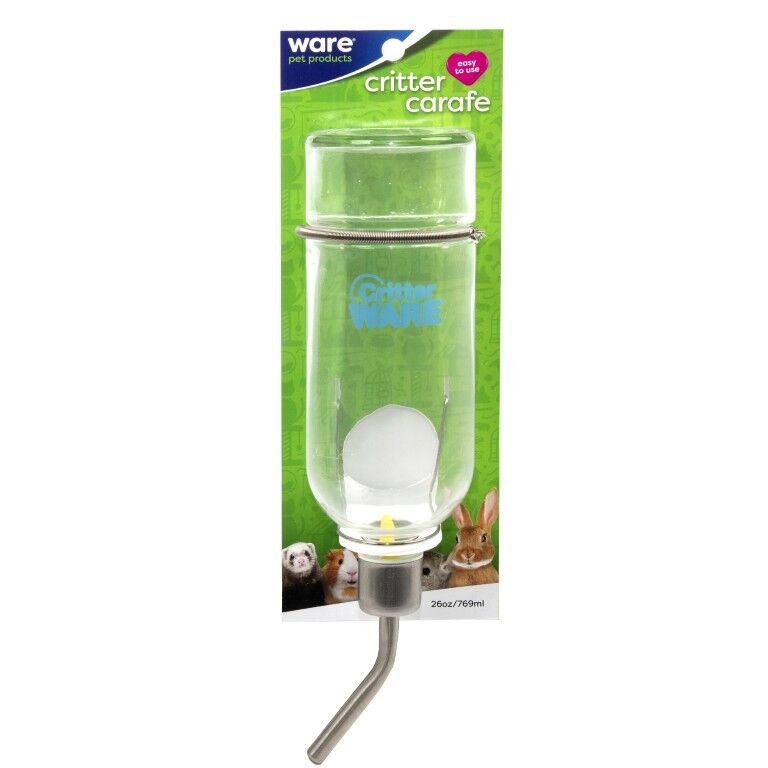 Ware Critter Carafe Glass Water Bottle, 26-Oz          