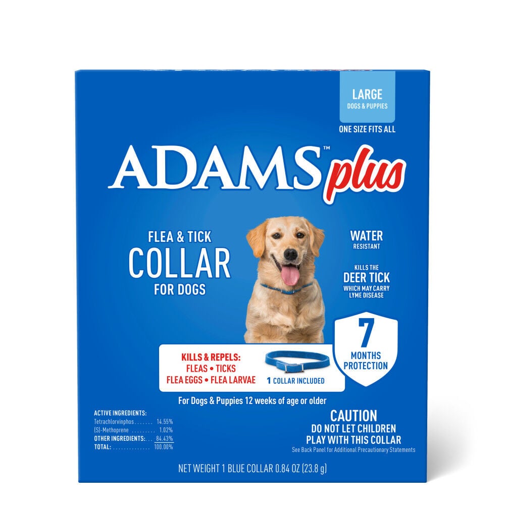Adams Plus Flea & Tick Collar For Dogs, Large