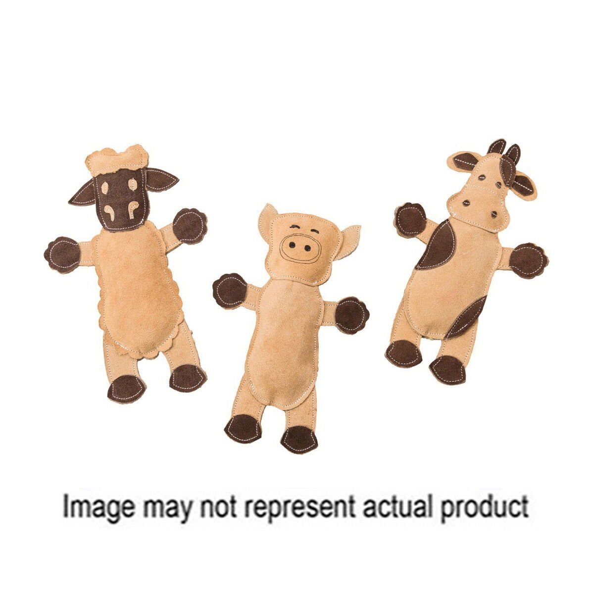 Spot Dura-Fused Dog Toy, Barnyard, Leather, Brown
