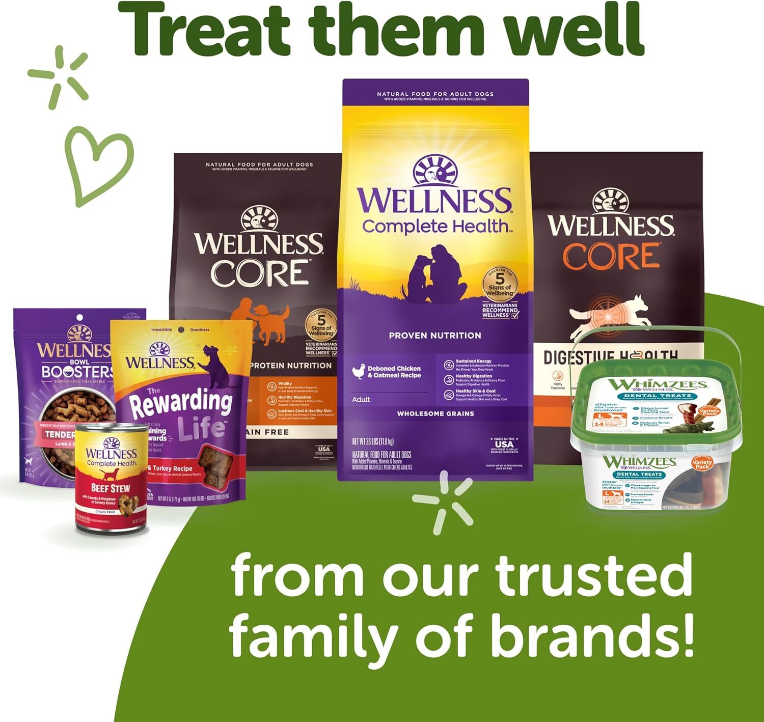 Whimzees Wellness Variety Pack Medium Dog Dental Treats, 28-Ct