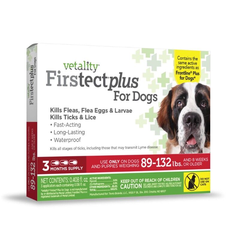Vetality Firstect Plus For 89-Lb To 132-Lb Dogs