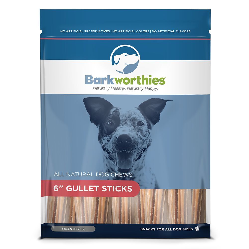 Barkworthies 6-In Beef Gullet Sticks, 12-Pk