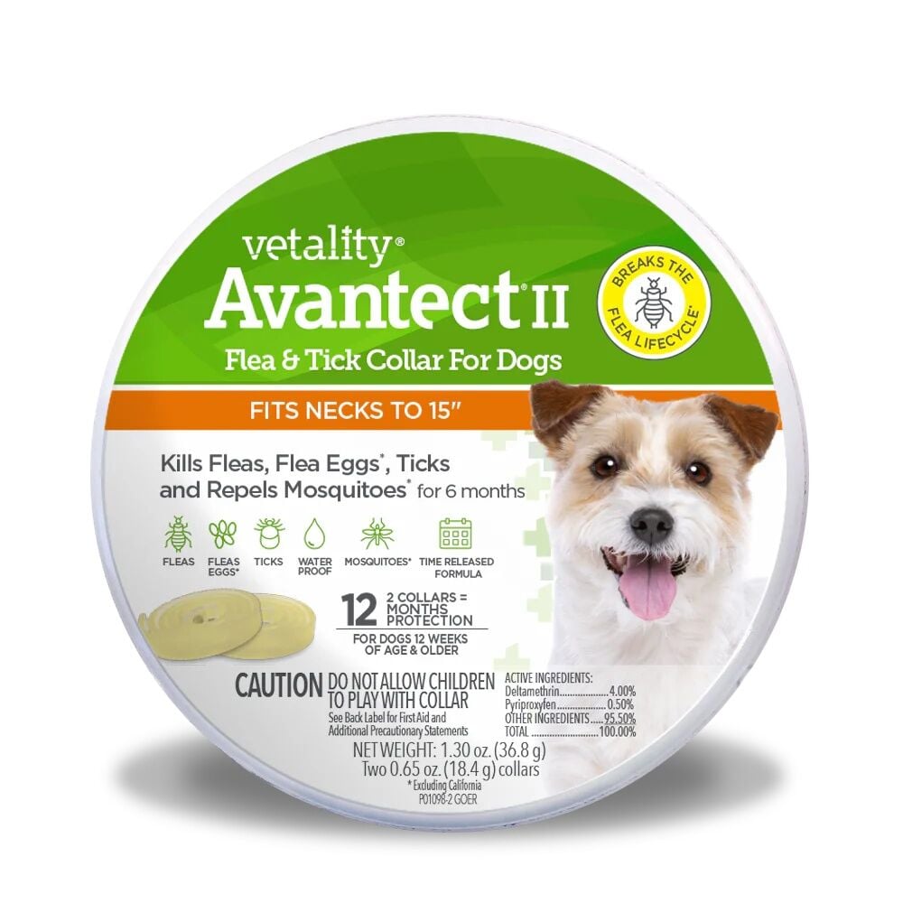 Vetality Small Avantect II Flea & Tick Collar For Dogs