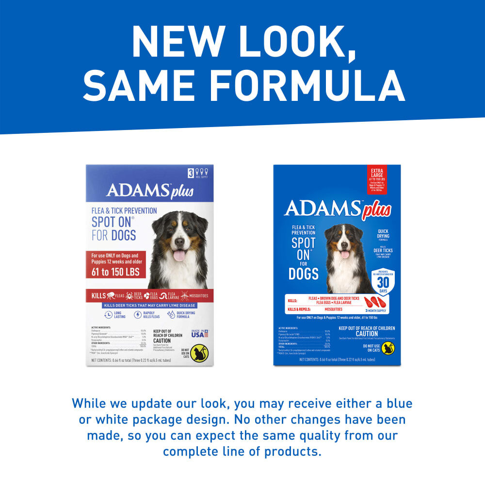 Adams Plus Flea & Tick Spot On for Dogs, XL