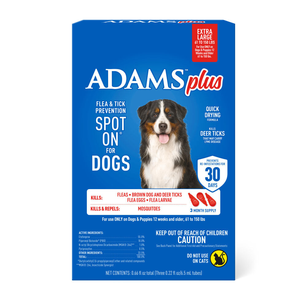 Adams Plus Flea & Tick Spot On for Dogs, XL