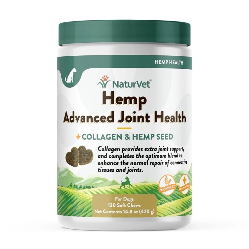 NaturVet Hemp Advanced Joint Health Soft Chews, 120-Ct
