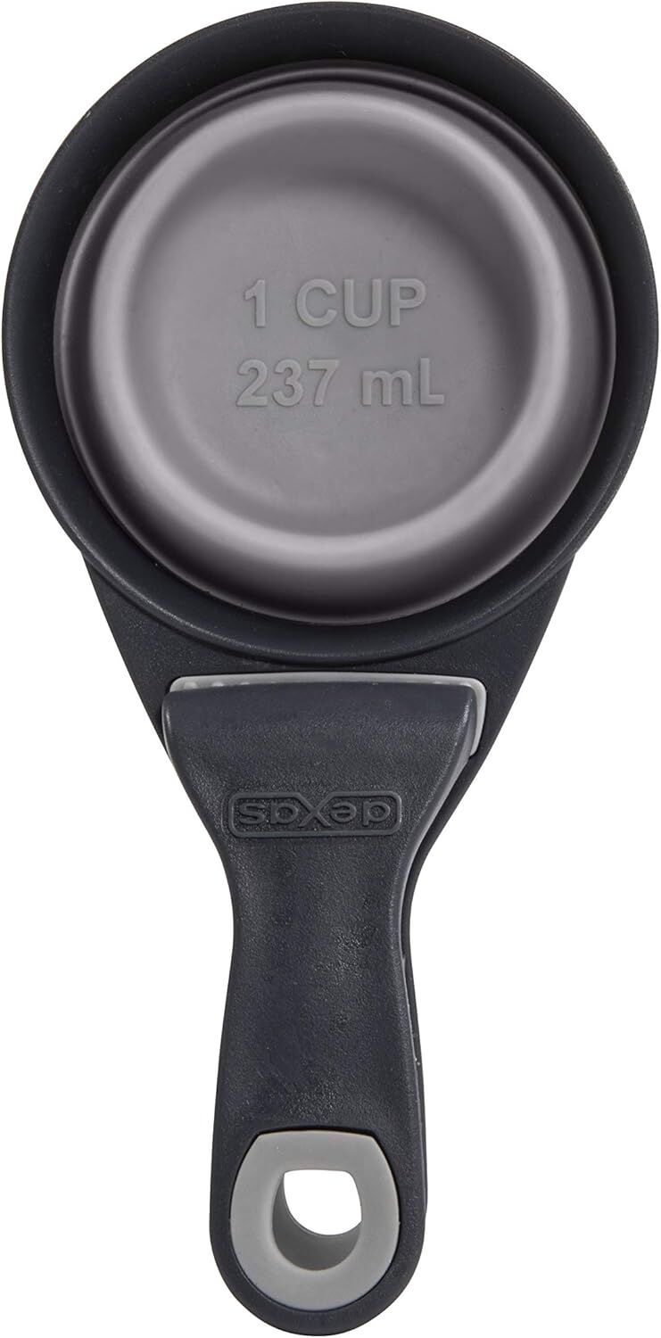 Dexas Grey Collapsible KlipScoop Dry Dog Food Scoop & Bag Clip, 1 Cup