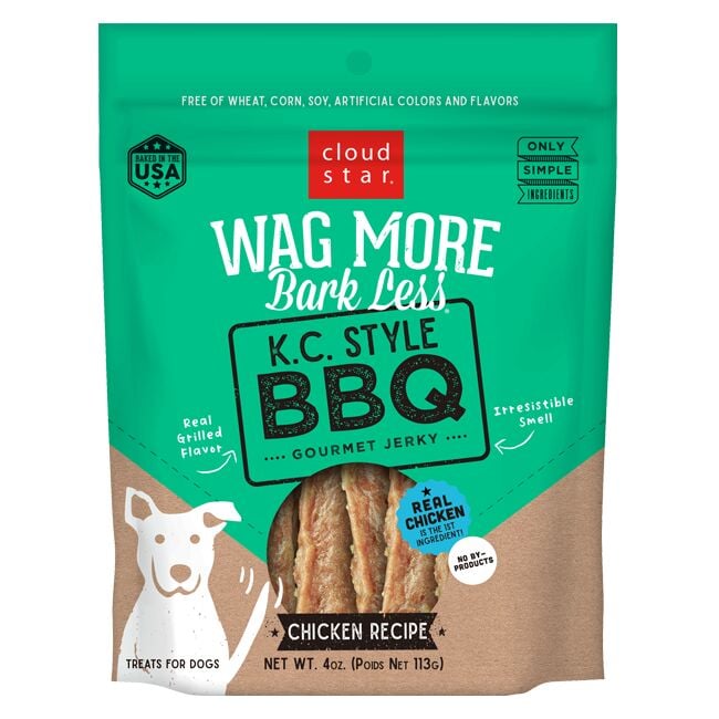 Cloud Star Wag More Bark Less K.C. Style BBQ Jerky Dog Treats - 10oz