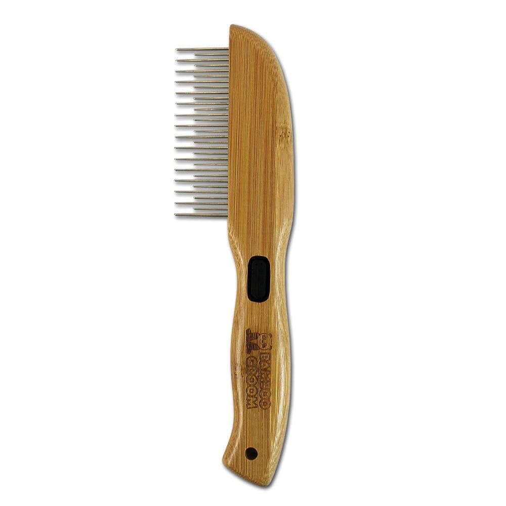 Bamboo Groom Rotating Pin Comb With 31 Rounded Pins