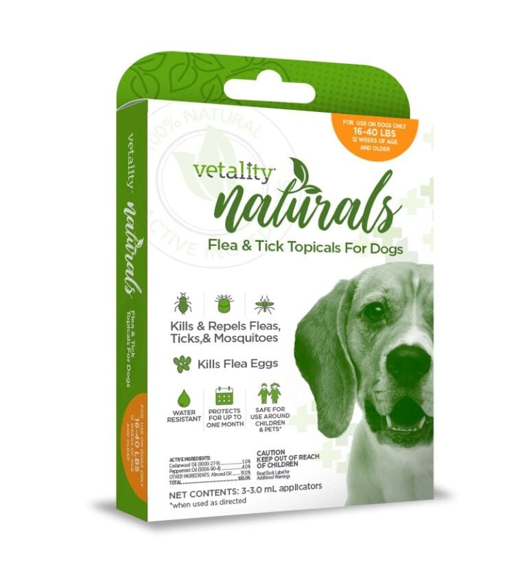 Vetality Naturals Flea & Tick Topicals For Dogs 16-Lb To 40-Lb