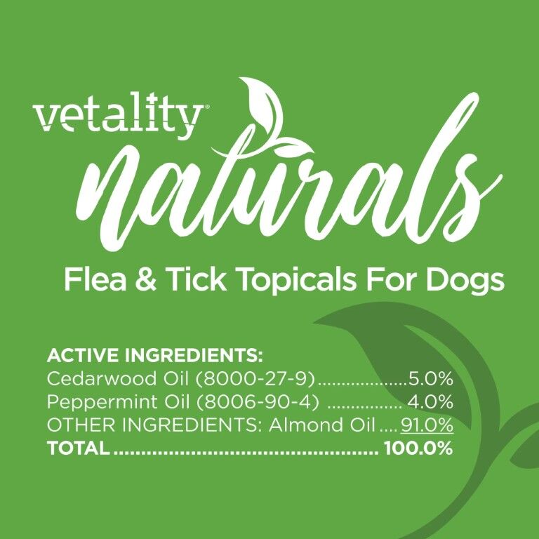 Vetality Naturals Flea & Tick Topicals For Dogs 16-Lb To 40-Lb