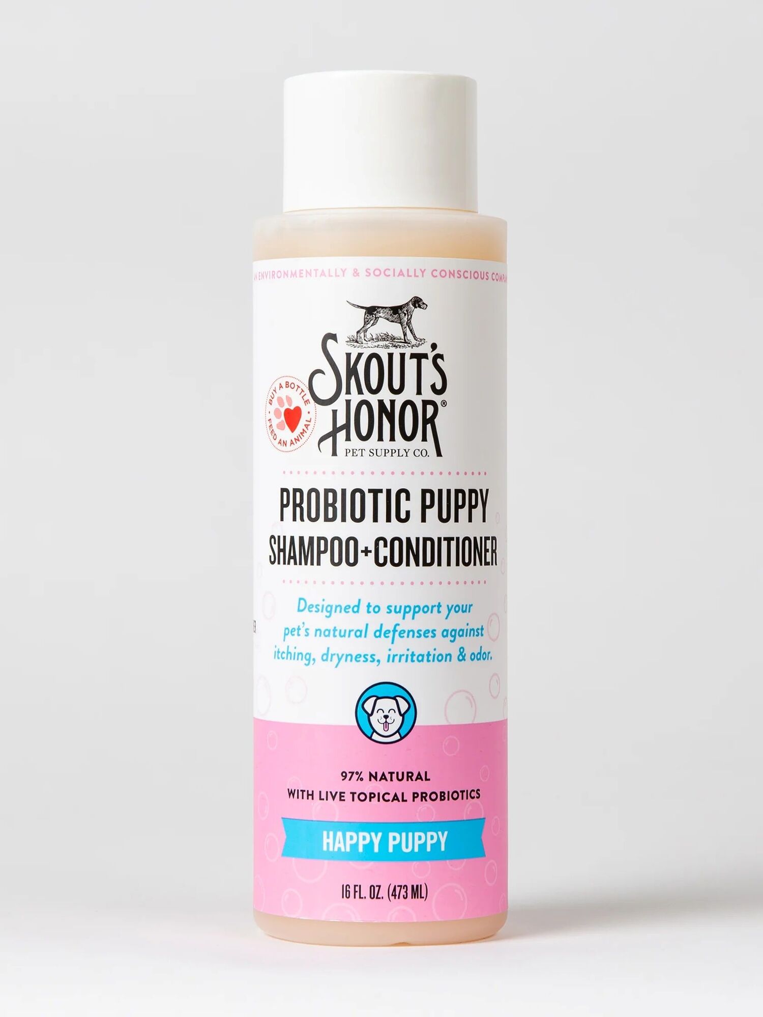 Skout's Honor Probiotic Shampoo + Conditioner Happy Puppy, 16-Oz