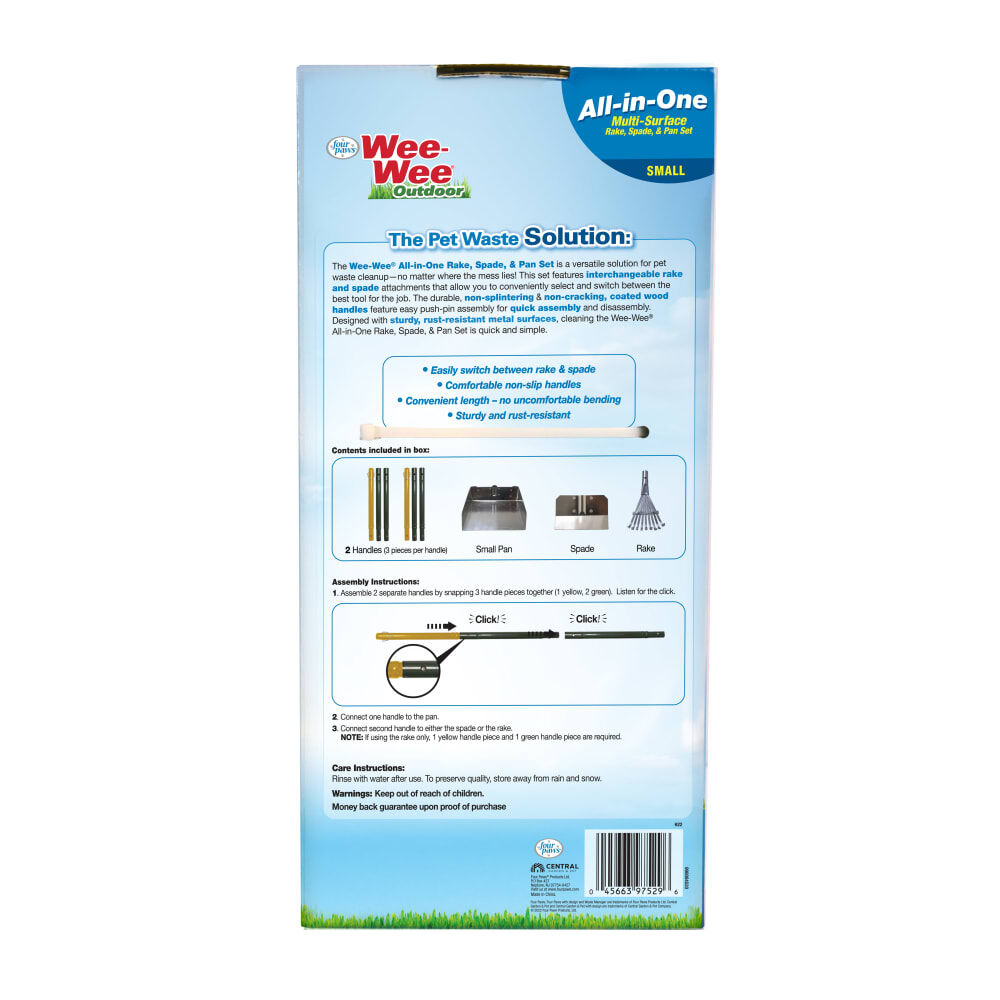 Four Paws Wee-Wee Rake, Spade, & Pan Scooper Set, Small