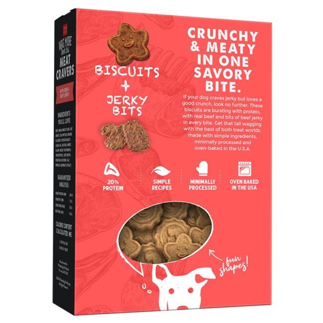 Cloud Star Wag More Bark Less Meat Cravers Biscuits: Beef & Beef Jerky, 12-Oz