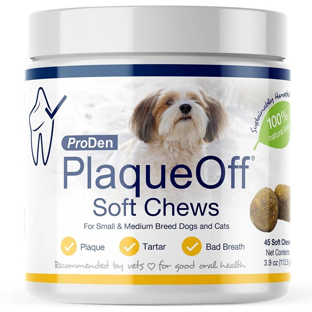 ProDen PlaqueOff Small & Medium Breed Dog & Cat Dental Soft Chew, 45-Ct