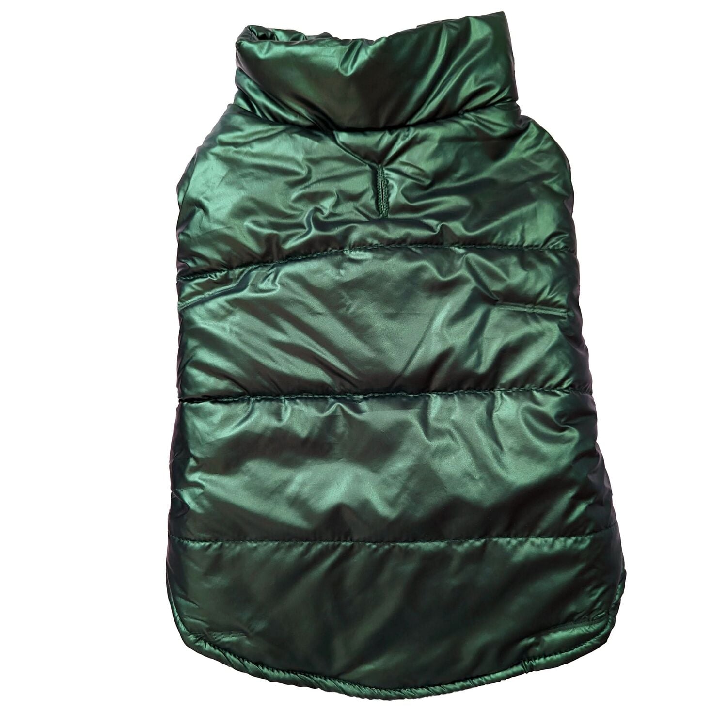 Ethical Pet Fashion Large Pet Emerald Metallic Puffy Coat
