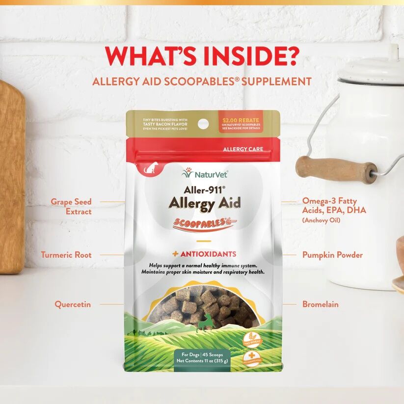 NaturVet Scoopables Aller-911 Dog Allergy Aid, 11-Oz