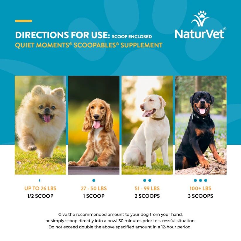 NaturVet Scoopables Quiet Moments Calming Aid for Dogs, 11-Oz