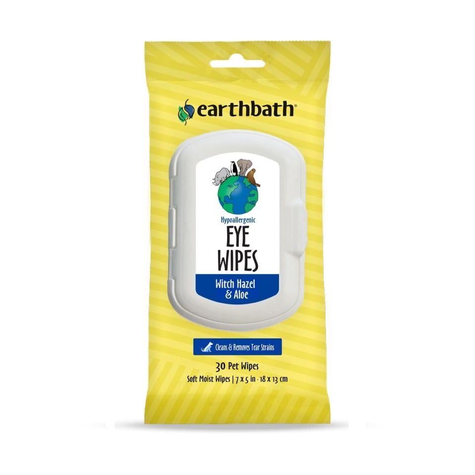 Earthbath Fragrance Free Hypoallergenic Eye Wipes, 30-Ct
