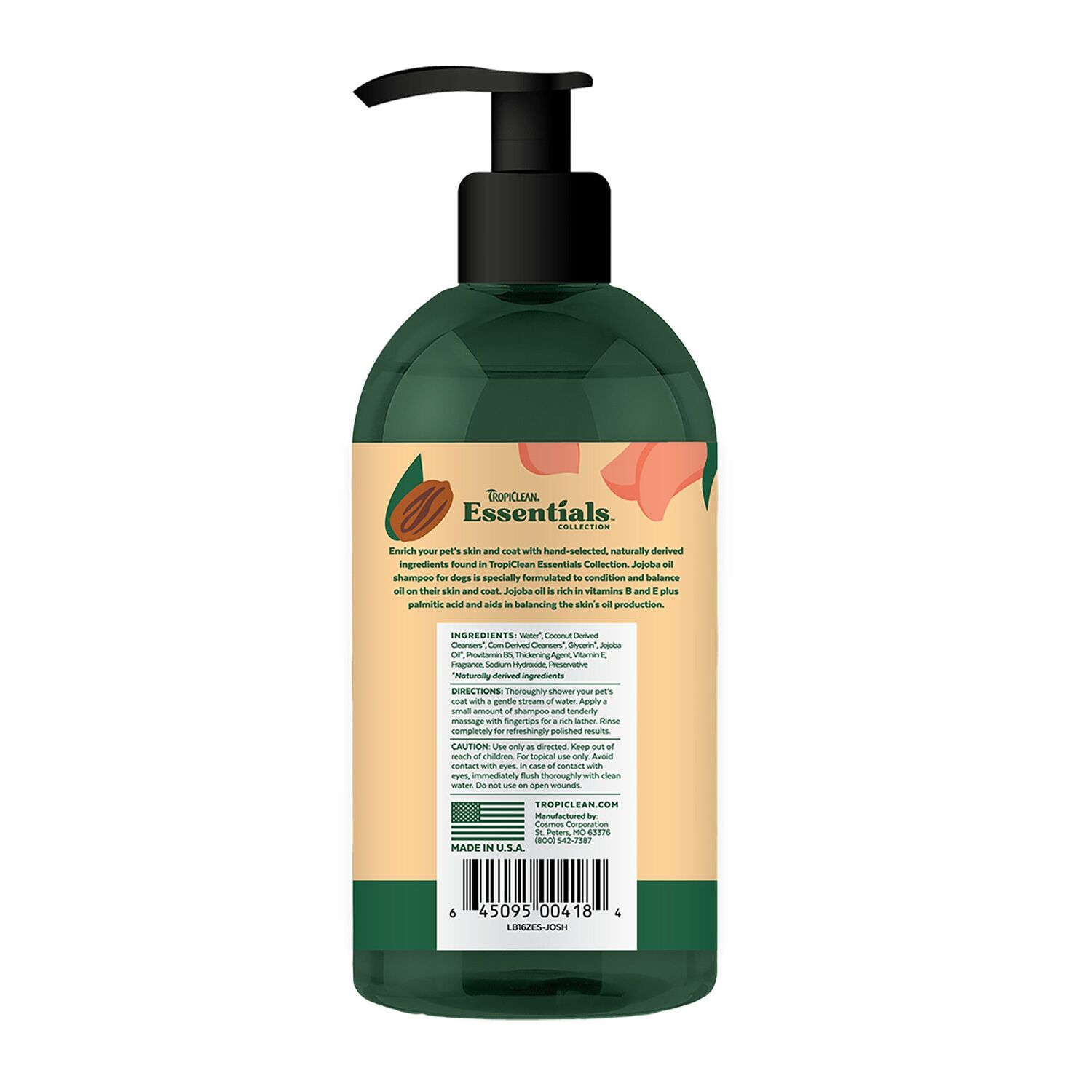 Tropiclean Essentials Jojoba Oil Control Shampoo for Dogs, 16-Oz