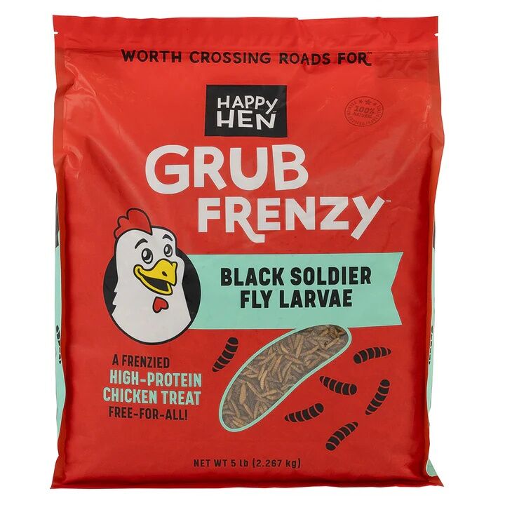 Happy Hen Grub Frenzy Black Soldier Fly Larvae Chicken Treat, 5-Lb