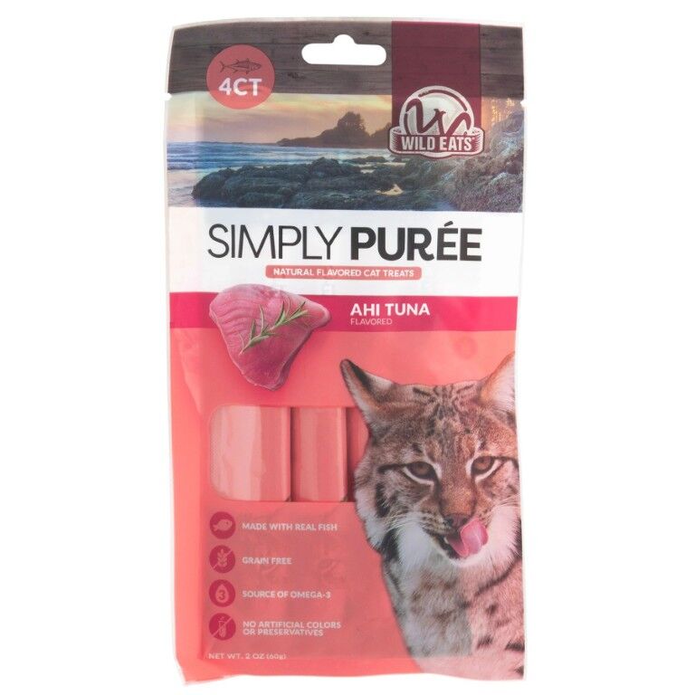 Wild Eats Simply Puree Ahi Tuna Cat Treat, 2-Oz
