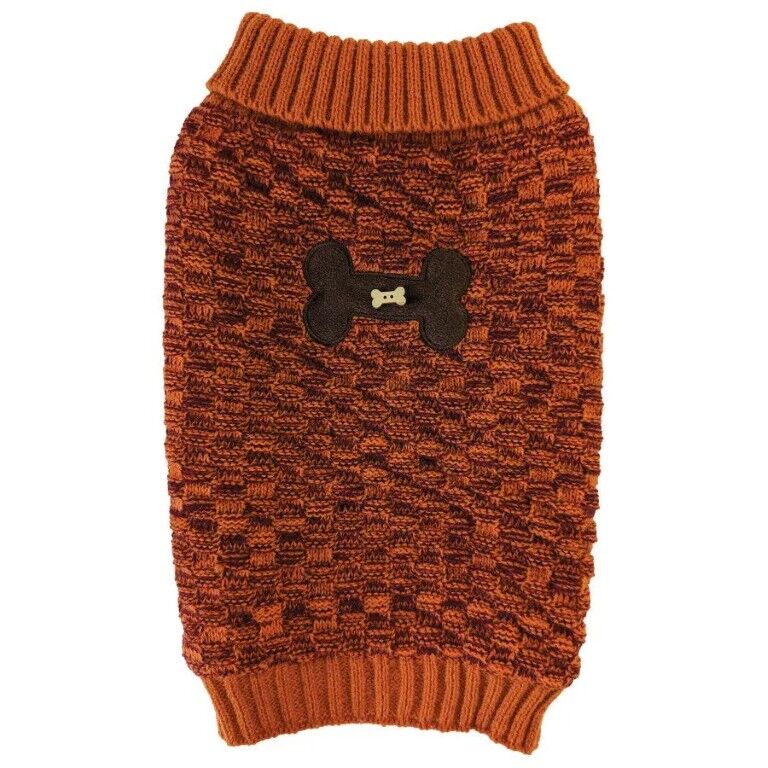 Ethical Pet Fashion Pet Large Spicy Orange Bone Accent Sweater