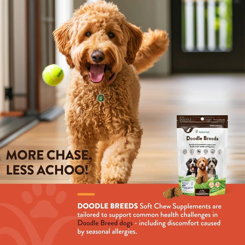 NaturVet Breed Specific Doodle Breed Dogs Soft Chews, 50-Ct