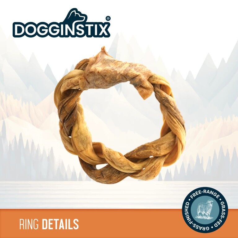 Dogginstix Braided Lamb Collagen Ring