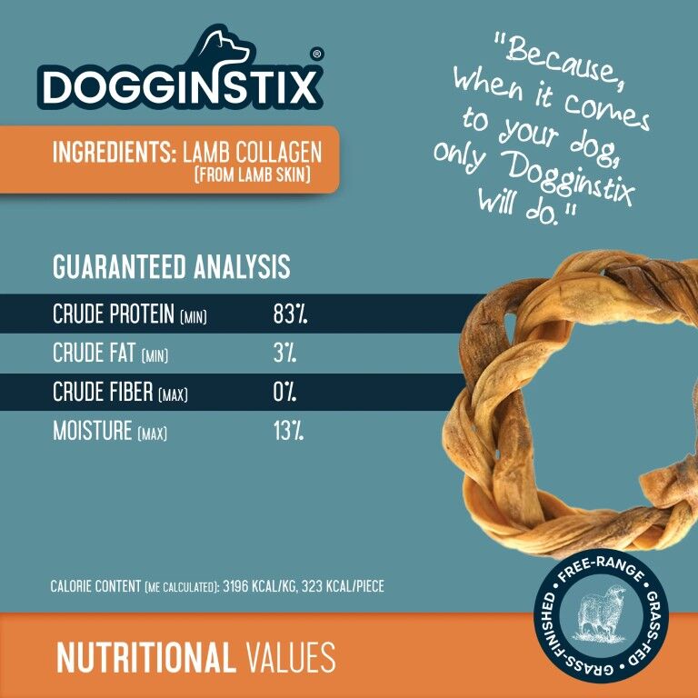 Dogginstix Braided Lamb Collagen Ring