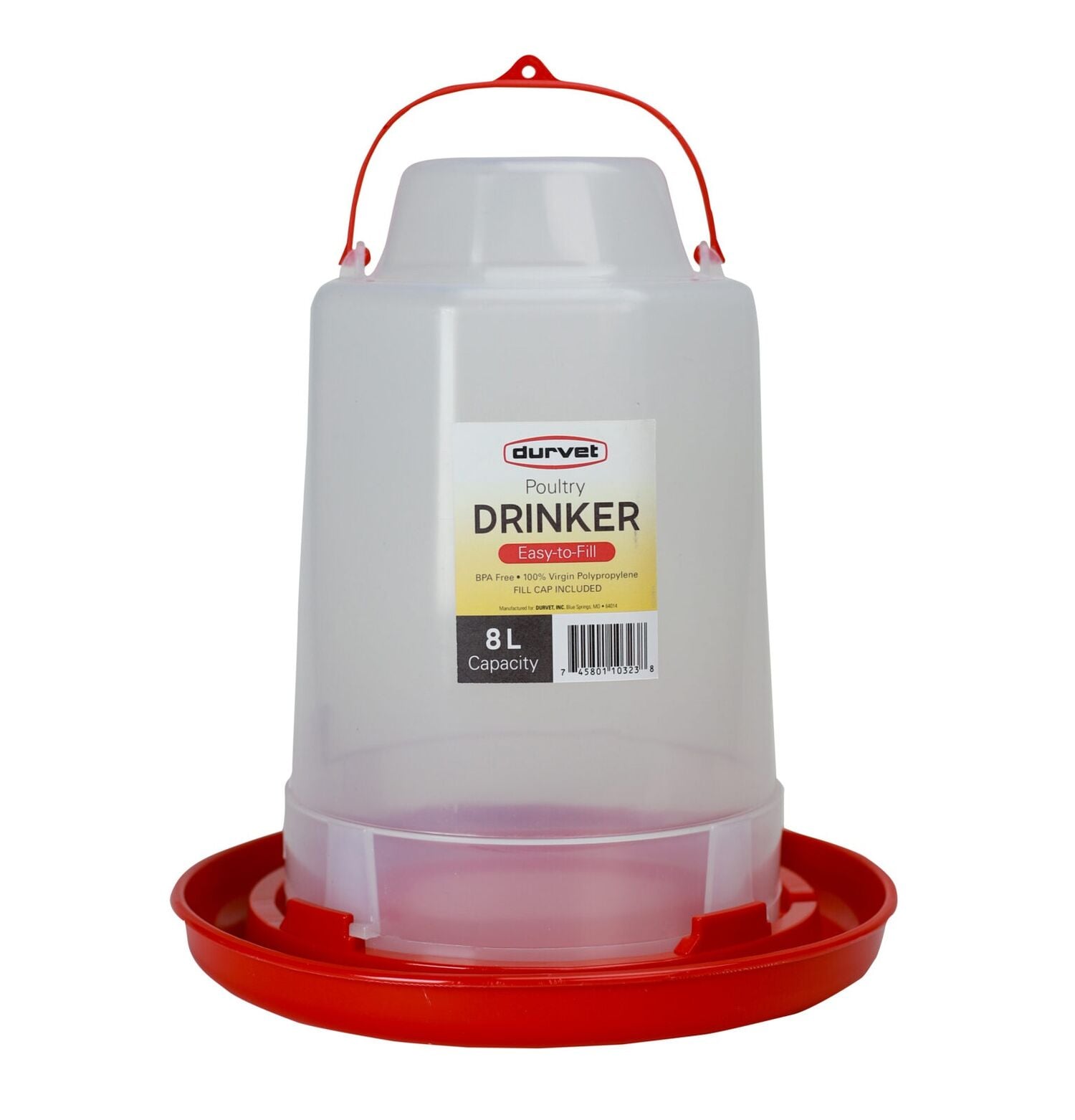 Duravet Poultry Drinker, 8-L