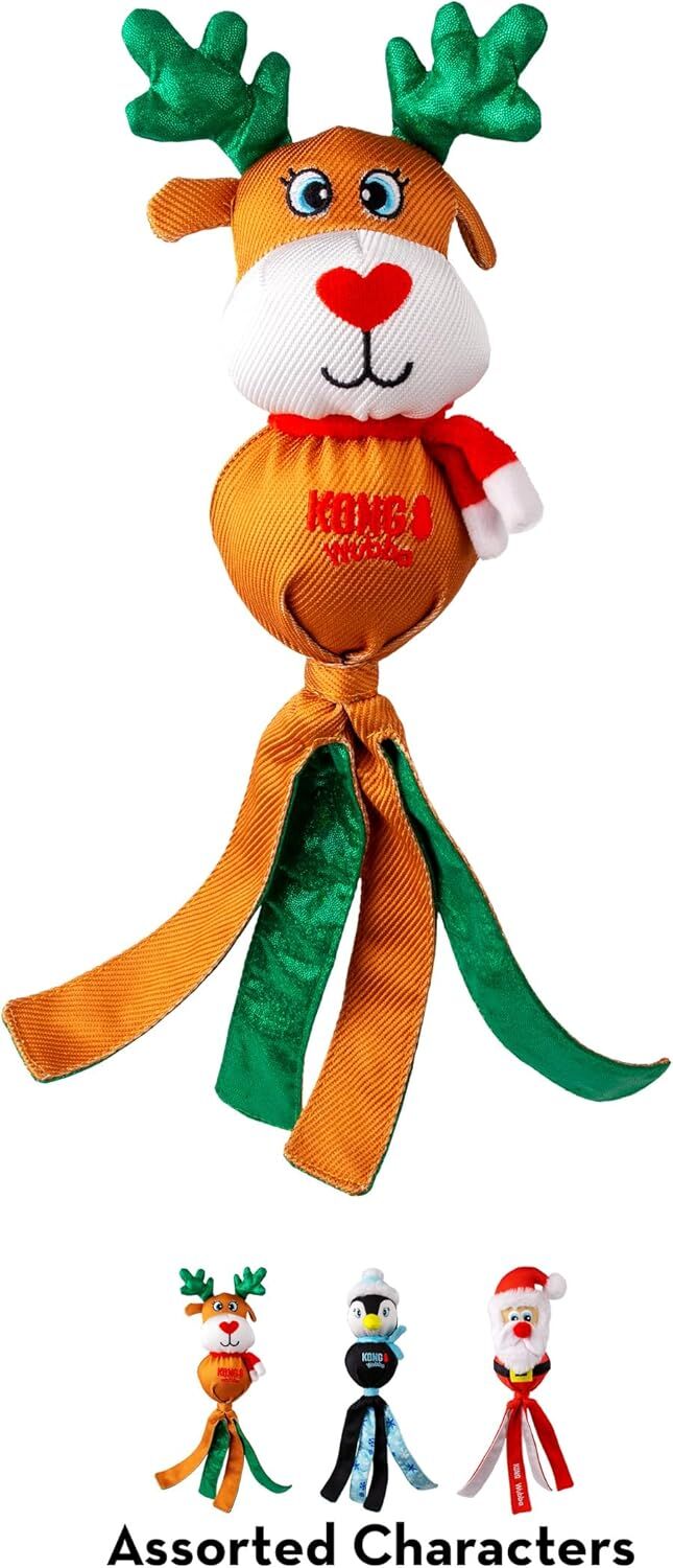 KONG Holiday Wubba Dog Toy Assorted Styles