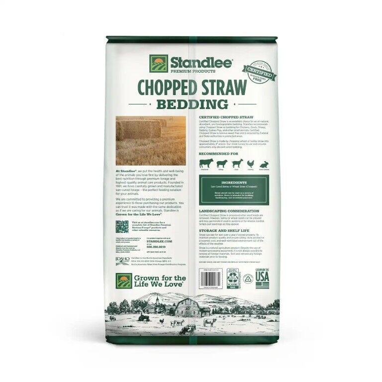Standlee Certified Chopped Straw, 2-Cu Ft