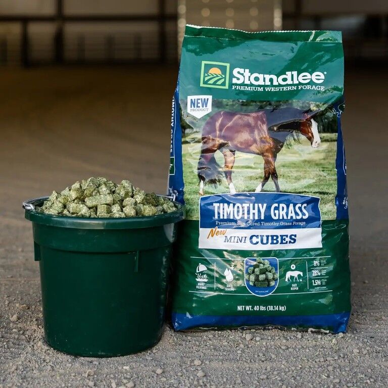 Standlee Premium Western Forage Timothy Grass Hay Mini Cubes, 40-Lb
