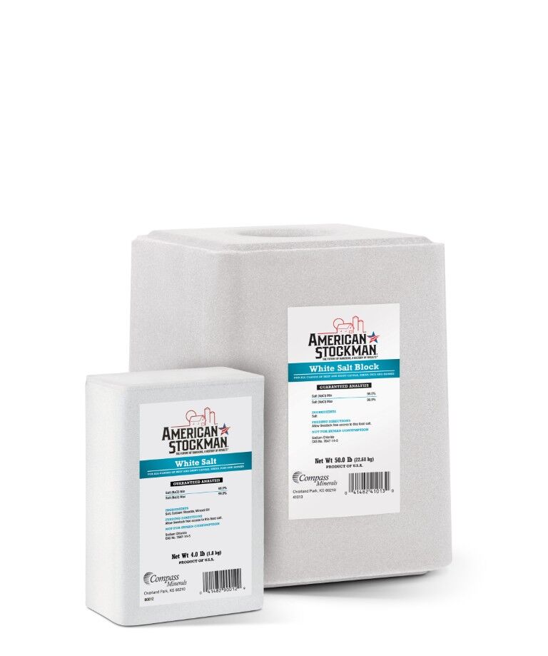 American Stockman White Salt Block, 50-Lb