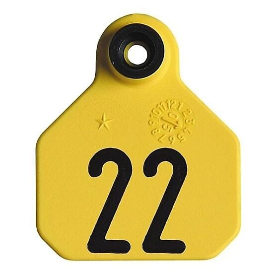 Y-Tex Yellow All American 1* Combo 2-Pc ID Tags Numbered 1-25, 25-Pk